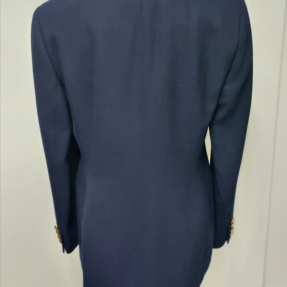 Lauren Ralph Lauren Vintage Navy Blue Blazer with Crest & Gold Buttons Size 6 - Picture 4 of 10